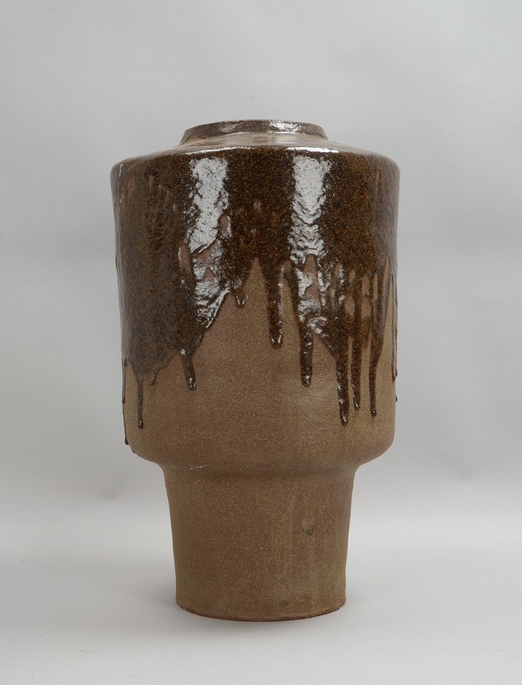 Gr. Künstler-Keramikvase, Bodenvase, ungemarkt - schwere Ausf.!; Höhe 60 cm, Ø 35 cm