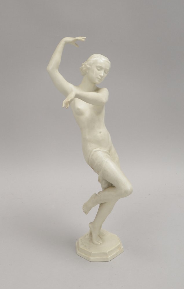 Rosenthal/Selb, Biskuitporz.-Figur, 'Tänzerin', Mod. '1680', Entw. Rud. Kaesbach