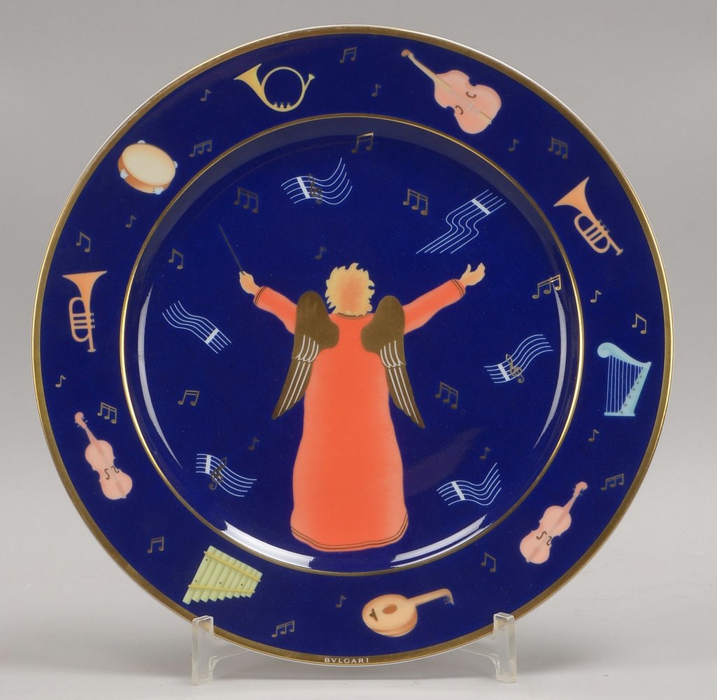 Rosenthal, Porz.-Schale/Teller, Bulgari-Dekor 'Concerto di Natalo'; Ø 30 cm, in OVP