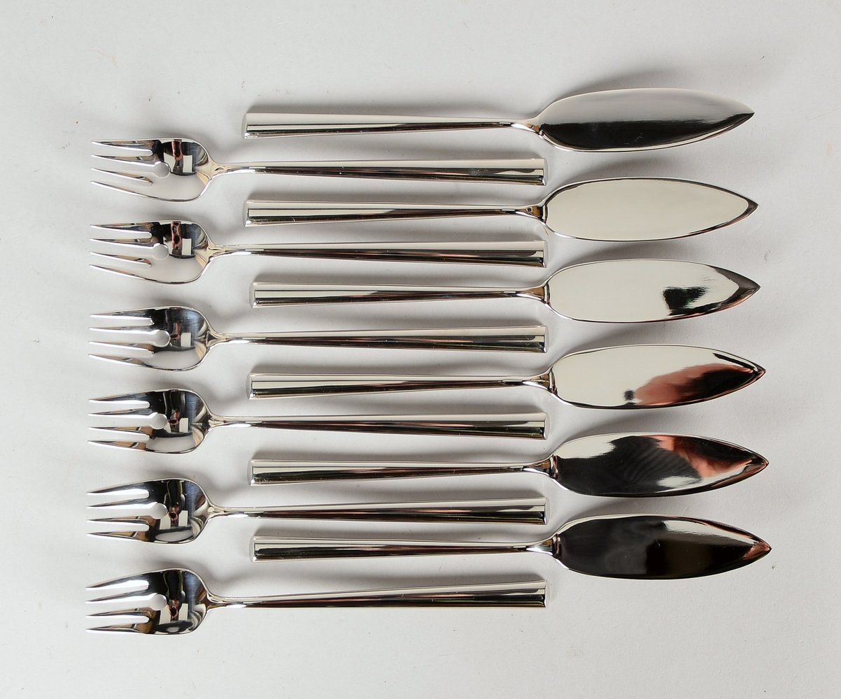 Wilkens, Fischbesteck, 18/10 Edelstahl, für 6 Pers.: Messer und Gabeln, teils in OVP