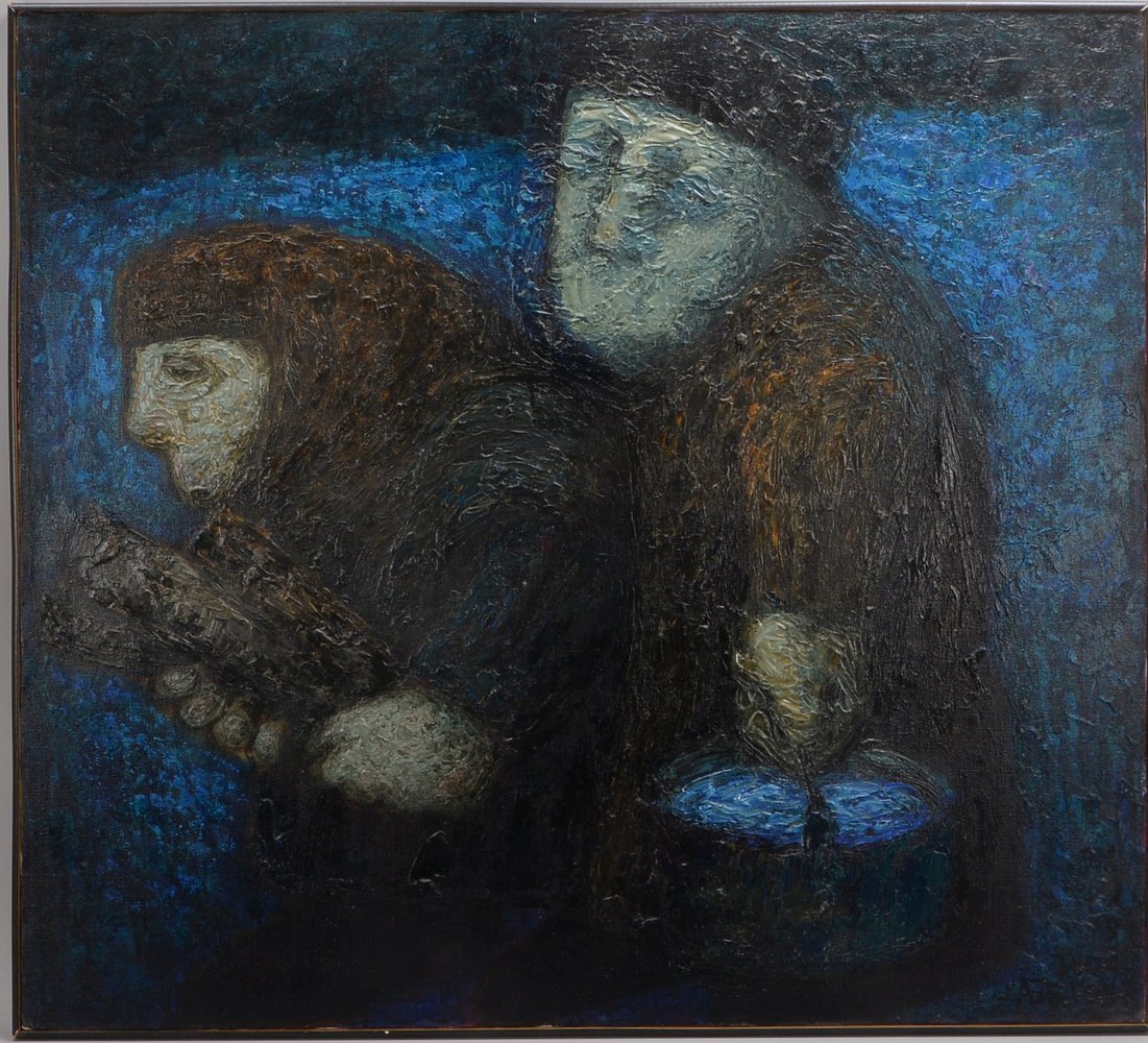 Begov, Aleksey, 'Die Heimkehrer', sign./dat., verso bet. und sign./dat., ortsbez. 'Moskau'