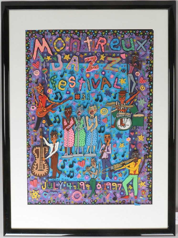 Rizzi, James, 'Montreux Jazz-Festival, 1997', 3D-Grafik, Aufl. '107/350', sign., hinter Glas
