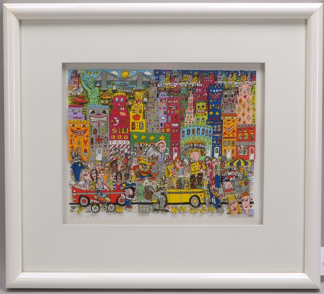 Rizzi, James, 'Eat at Porky's', 3D-Grafik (1995), Aufl. 'XII/c', sign., unter PP hinter Glas