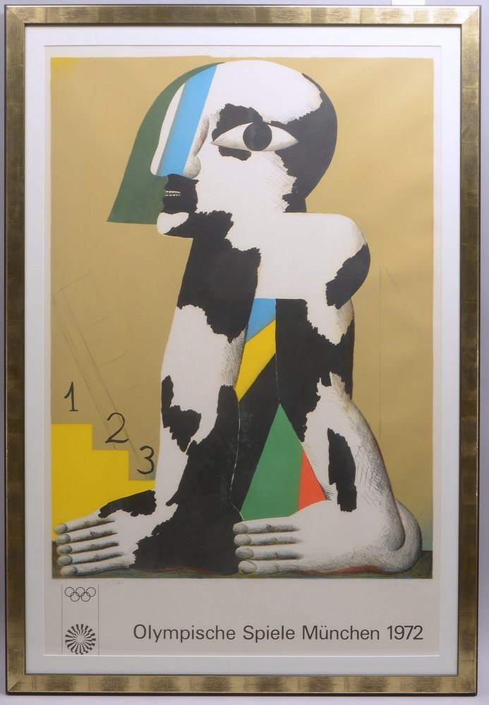 Antes, Horst, gr. Plakat, 'Olympische Spiele München 1972', Aufl. '59/200', handsign.