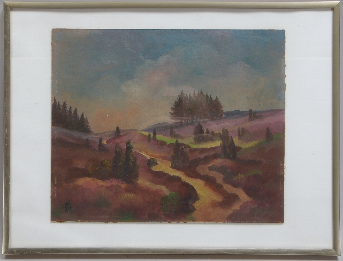 Arnold, Christian, 'Landschaft', Öl auf Platte/ger., unten li. monogr.; Bildmaße 23 x 28 cm