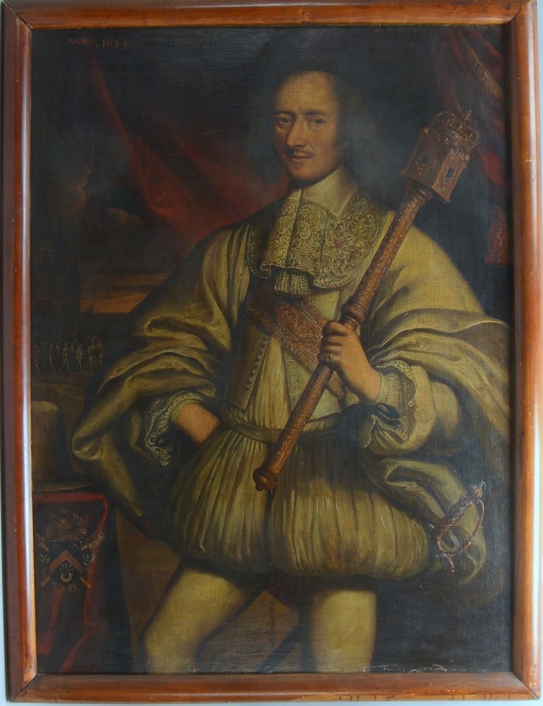 Gr. Gemälde (aus Ludwig Roselius-Slg.), 'Adelsportrait', Öl/Lw, dat. '1654', verso bez./mit Siegel