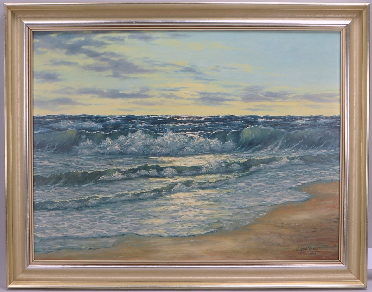 Kubiza, E.(?), 'Seestück', Öl/Lw, unten re. sign. und dat. '1960'; Bildmaße 60 x 80 cm