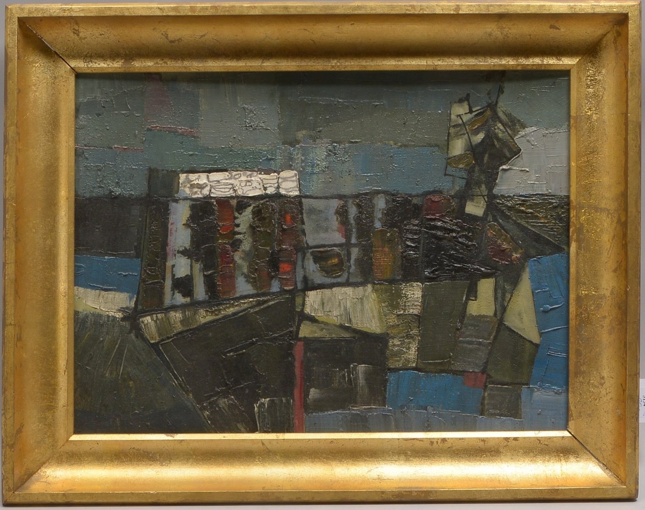 Pluquet, Hans, 'Städteansicht', Öl auf Hartfaser/ger., verso dat. '1960' und bez.