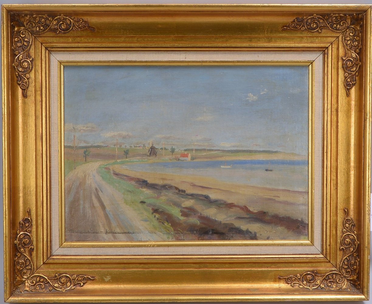Ege, Mogens, 'Dänische Küstenlandschaft', Öl/Lw, unten li. sign., Bildmaße 25 x 36 cm
