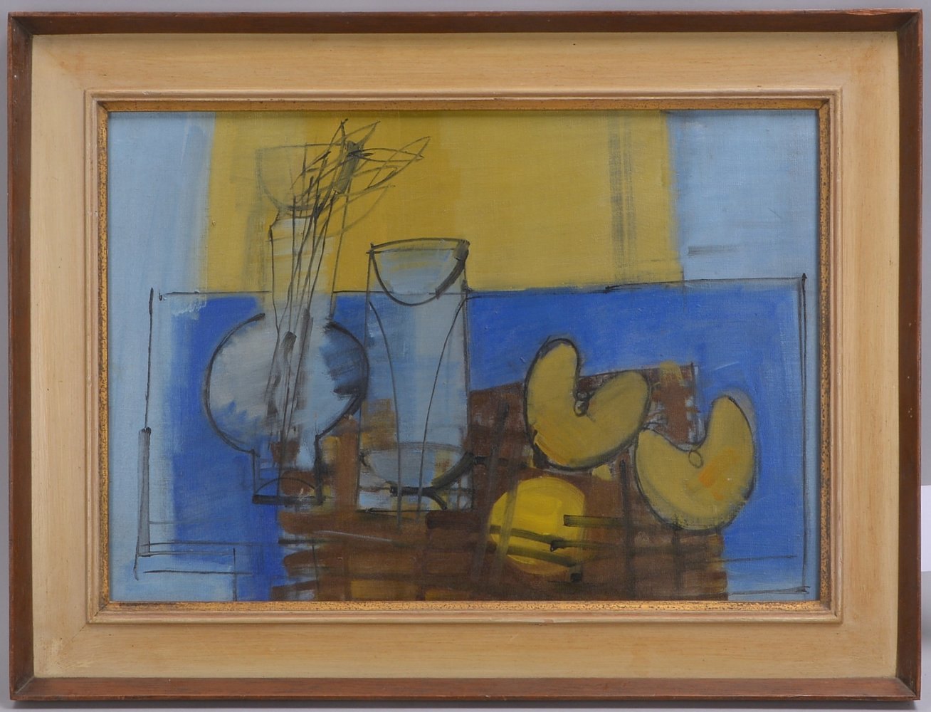 Kermadec(-?), 'Stillleben', Öl/Lw, verso signiert/bezeichnet(?); Maße 33,5 x 48,5 cm