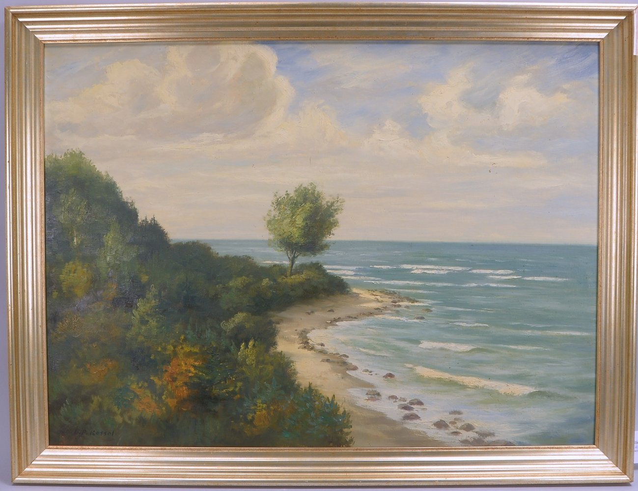 Kessel, E.P., 'Ostseeküste', Öl auf Hartfaser/gerahmt, unten li. sign.