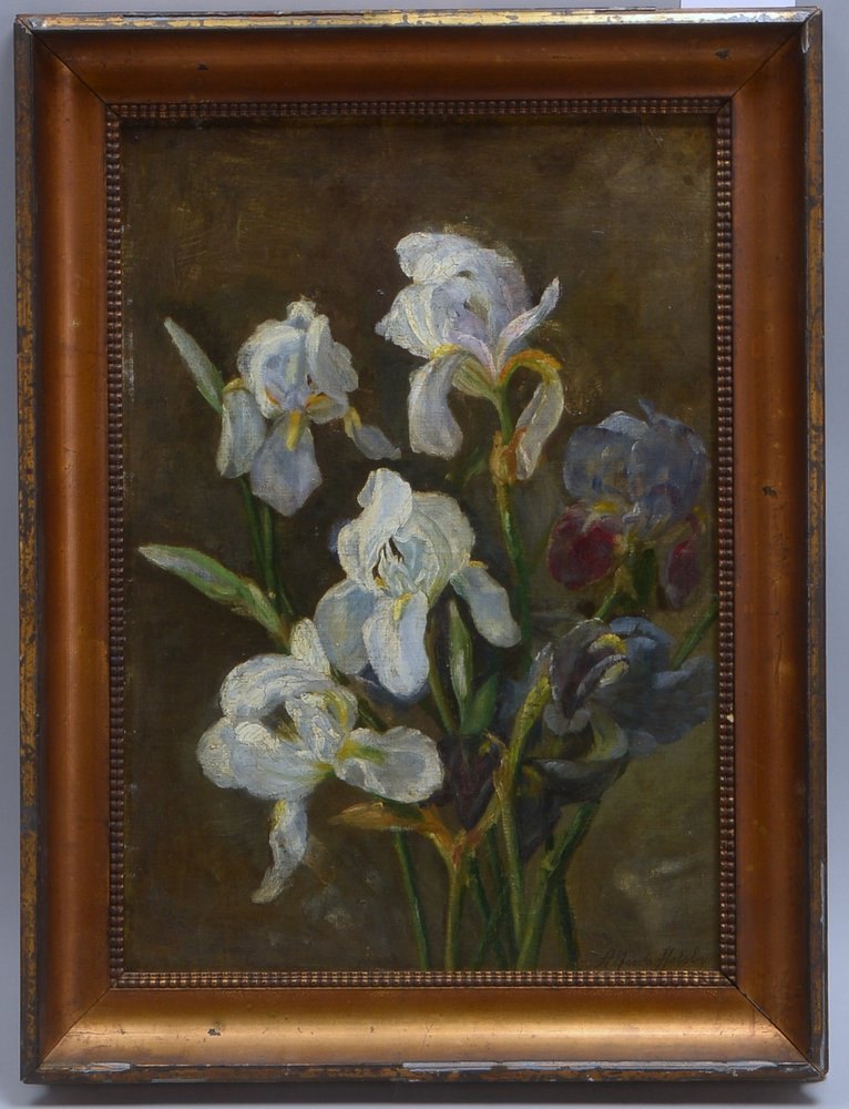 Helsby, Alfredo, 'Lilien', Öl auf Malkarton/ger., unten re. sign.; Bildmaße 42 x 29 cm