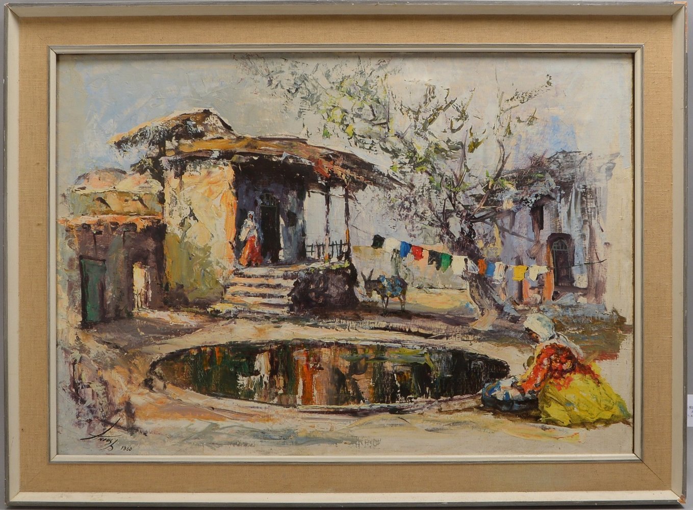 Rahnarvardkar, Anoush, 'Persische Alltagsszene', Öl/Lw, unten li. sign./dat. '1960'