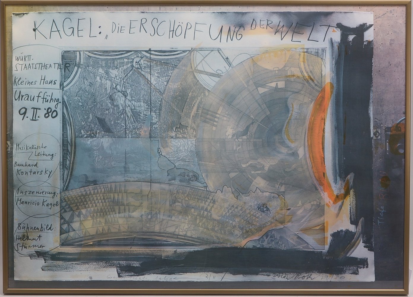 Roth, Dieter, 'Kagel: Die Erschöpfung der Welt', Farboffset/Papier, unten re. in der Platte sign.