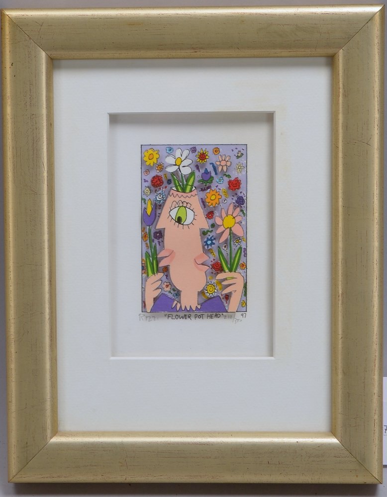 Rizzi, James, 'Flowerpot Head', 3D-Grafik (1997), Aufl. '212/350', sign/bet., hinter Glas