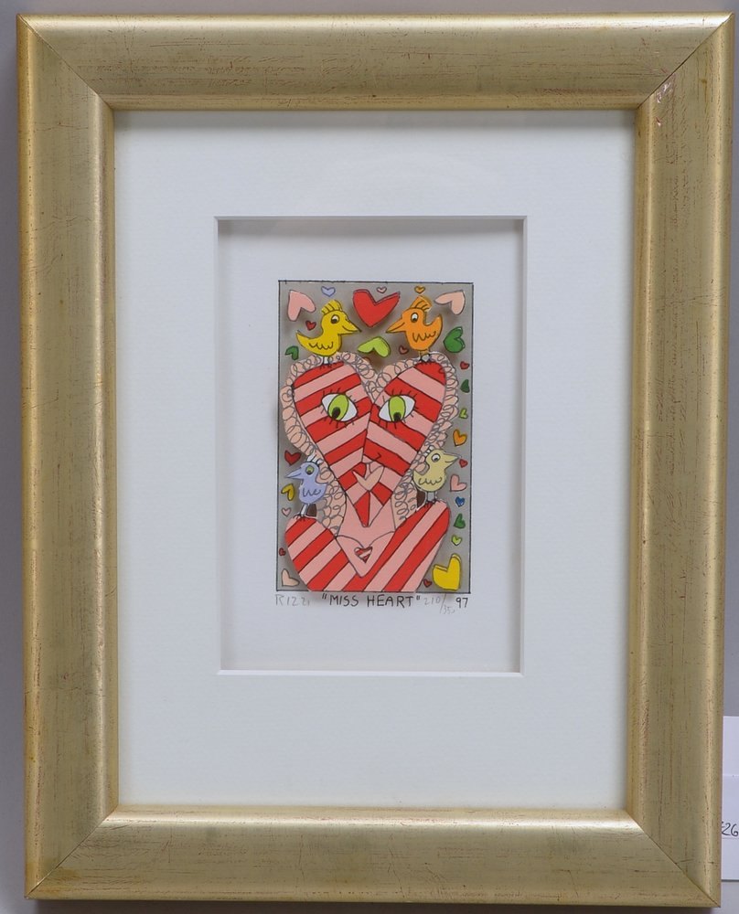 Rizzi, James, 'Miss Heart', 3D-Grafik (1997), Aufl. '210/350', bleisign./bet., hinter Glas