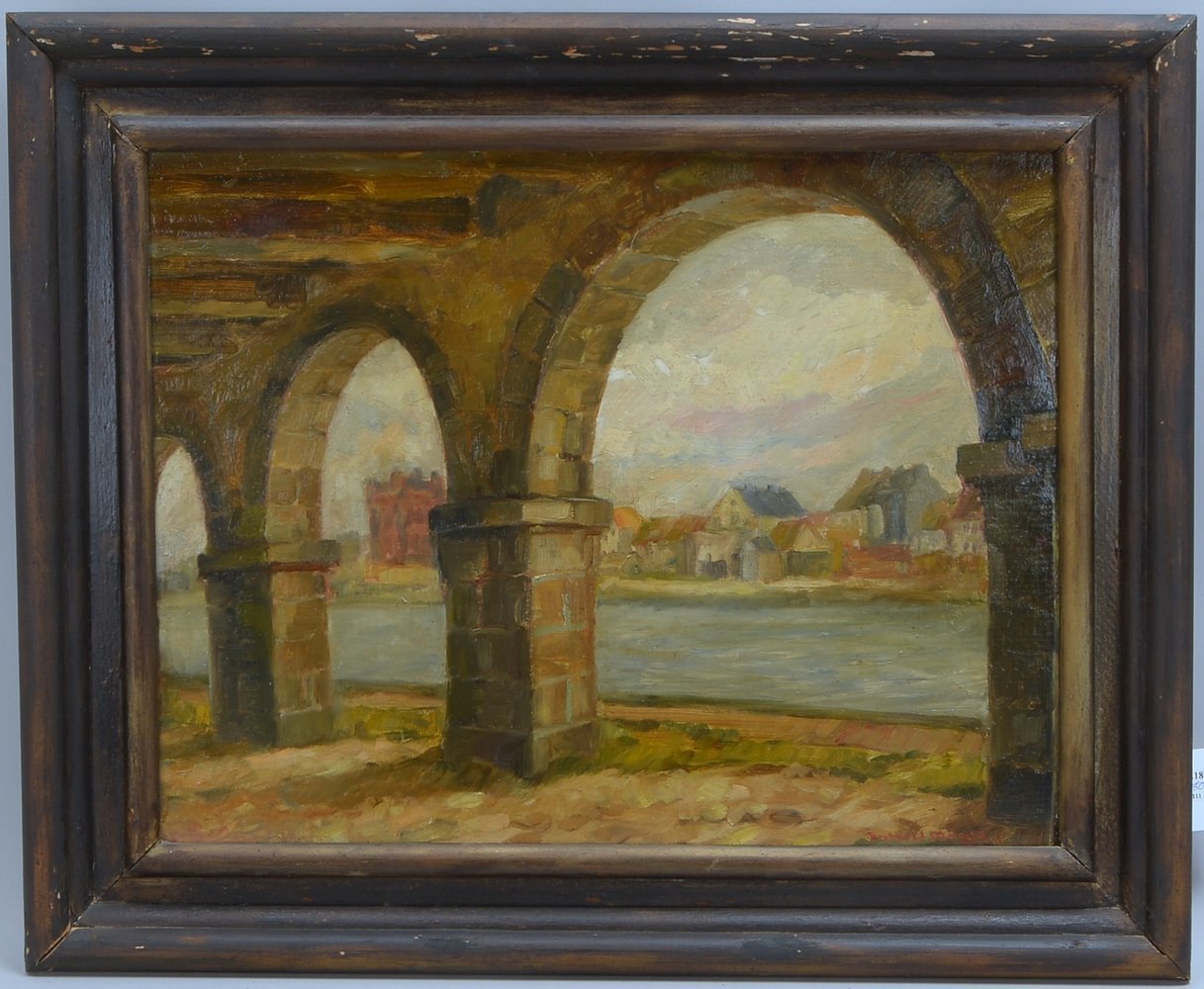 Mügge, Berthold, 'Am Tiefer (...) in Bremen', Öl auf Platte/gerahmt, unten re. sign.