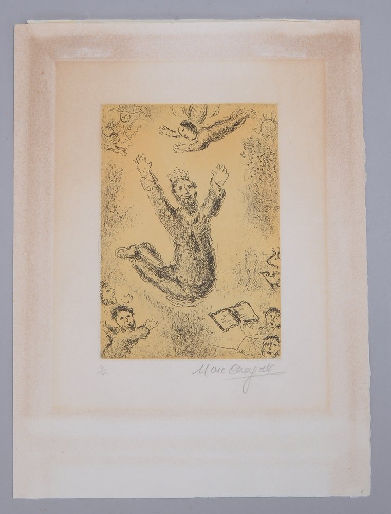 Chagall, Marc, Radierung aus 'Psalme des David', Aufl. '4/40', sign., ungerahmt