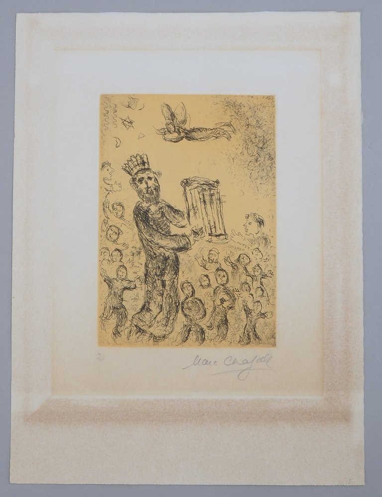 Chagall, Marc, Radierung aus 'Psalme des David', Aufl. '4/40', sign., ungerahmt