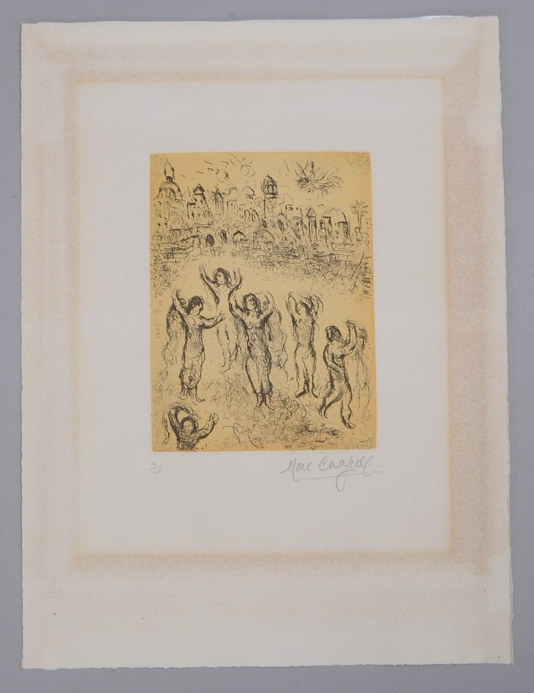 Chagall, Marc, Radierung aus 'Psalme des David', Aufl. '4/40', sign., ungerahmt
