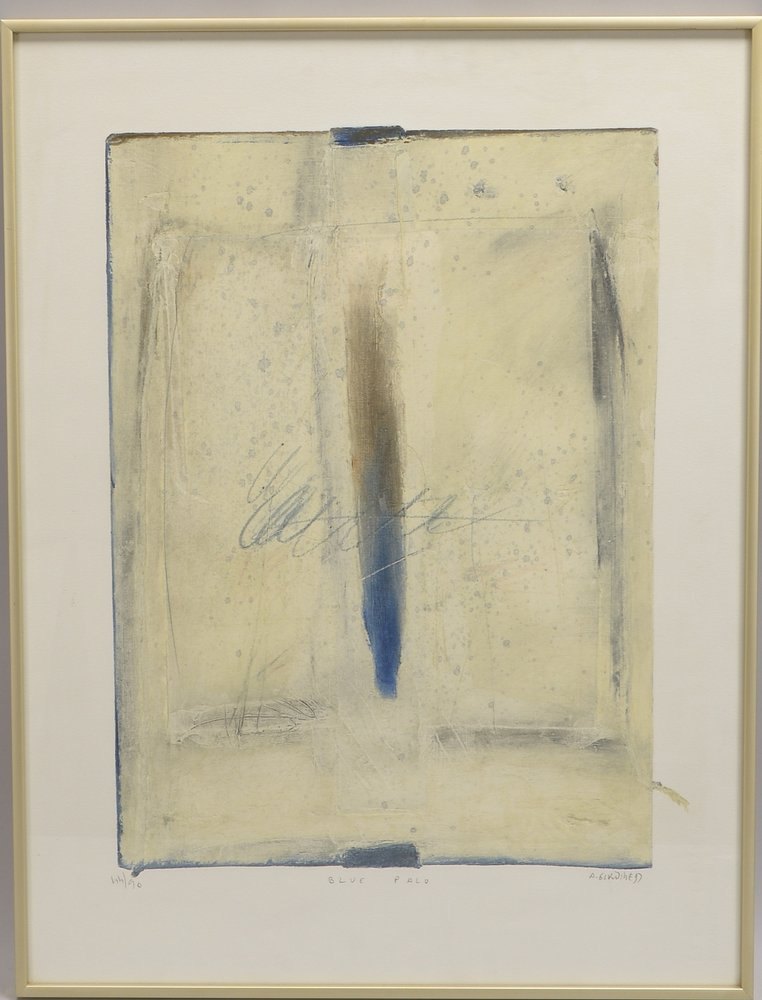 Girome(?), P., 'Farbkomposition - Blue Palo', Farblithografie, unten re. sign., numm.