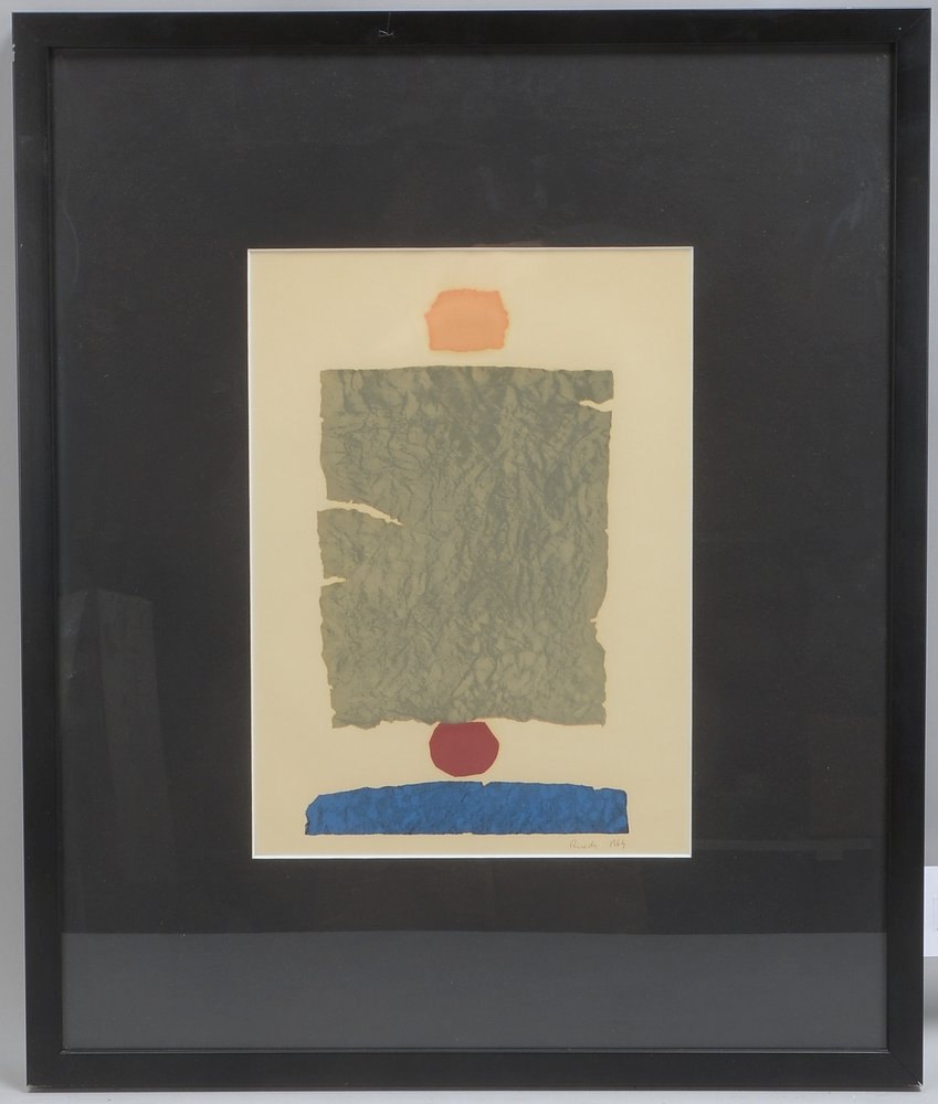 Rueda, Gerardo, 'Farbkomposition', Farbserigrafie, sign./dat. '1964', hinter Glas ger.