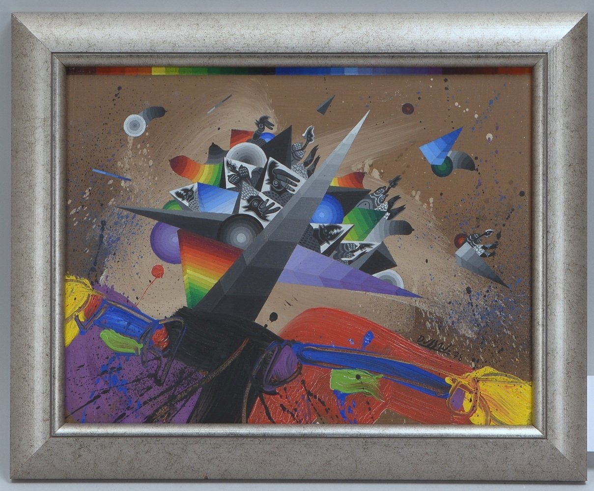 Dussau, Georges, 'Mod. Farbkomposition', Öl/Lw, unten re. sign.; Bildmaße 27 x 35 cm