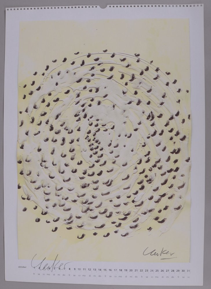Uecker, Günther, 'Kosmos 02 (2003)', Farb-Offset/Karton (Kalenderblatt), sign.