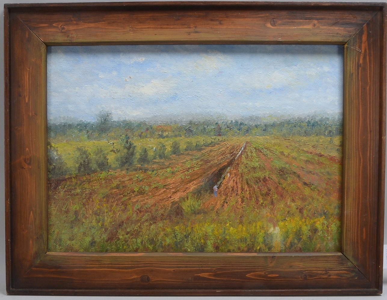 Gemälde, 'Moorlandschaft', Öl/Platte, (soweit sichtbar) unsigniert; Bildmaße 55 x 70,5 cm