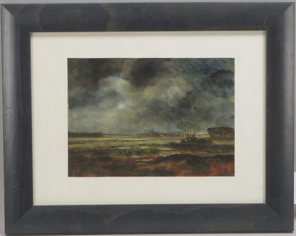 Arnold, Christian, 'Abend im Moor', Aquarell, unten re. monogr., hinter Glas