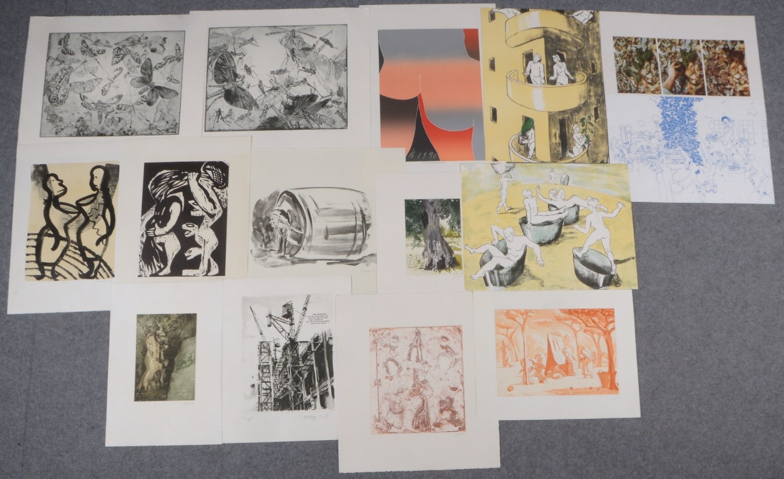 Kl. Grafiksammlung (Ed. Griffelkunst), versch. Techniken und Künstler, 15 Blätter