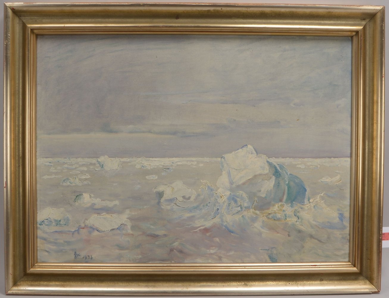 Körtzinger, Hugo, 'Eisschollen', Öl/Lw, unten links sowie verso signiert/datiert '1933'