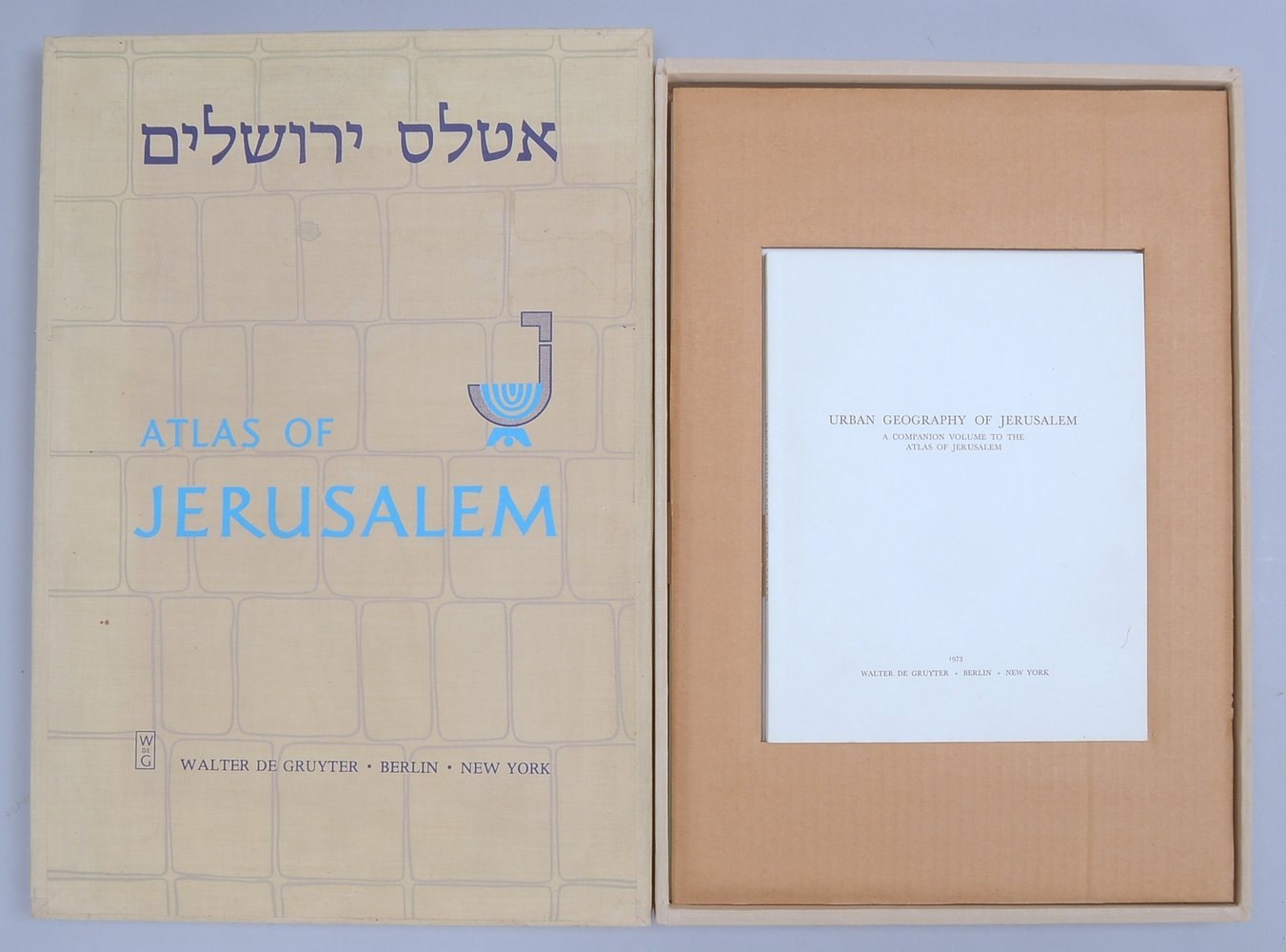 Amiran, David et al. (Hrsg.): 'Atlas of Jerusalem' (1973), 53 Karten mit Beiheft, in Box