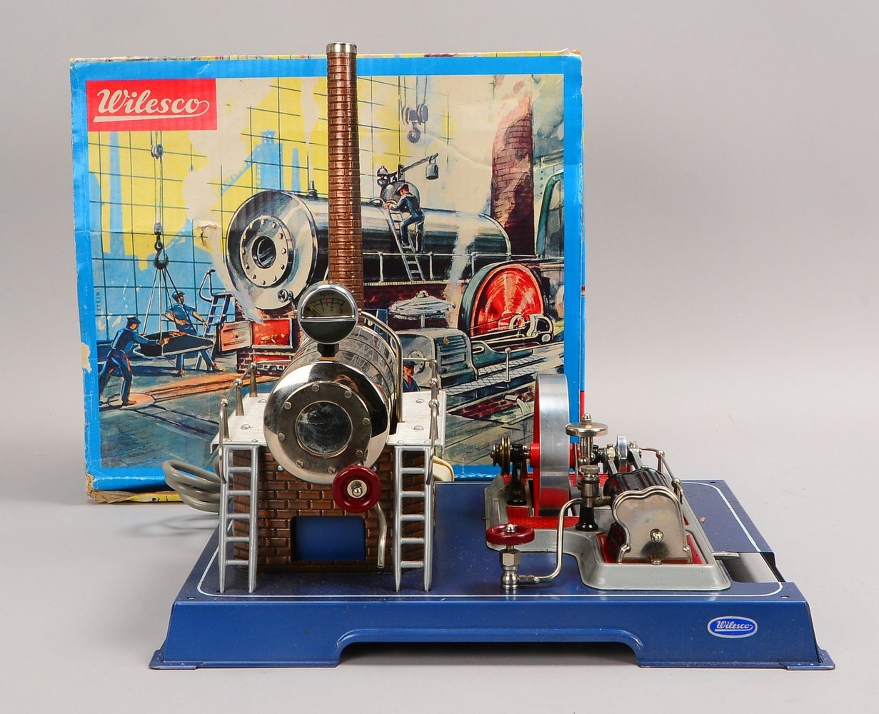 Dampfmaschinen-Modell, Wilesco 'D20', elektr. beheizt (220 V), im orig. Karton (2x Fehlteile)