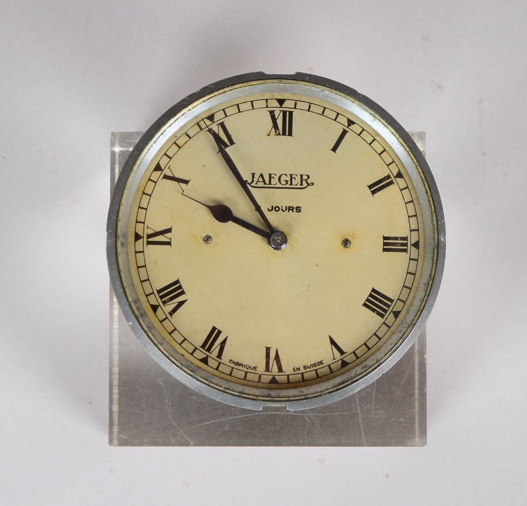 Sammler-Autouhr, Jaeger '8 Jours', Oldtimer-Ersatzteil zum Einbau; Ø 8 cm