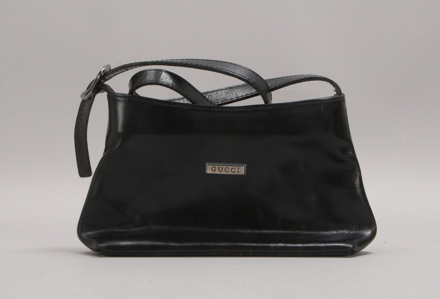 Gucci, Damenhandtasche/Theatertasche, schwarzes Echtleder, gepflegter Zustand