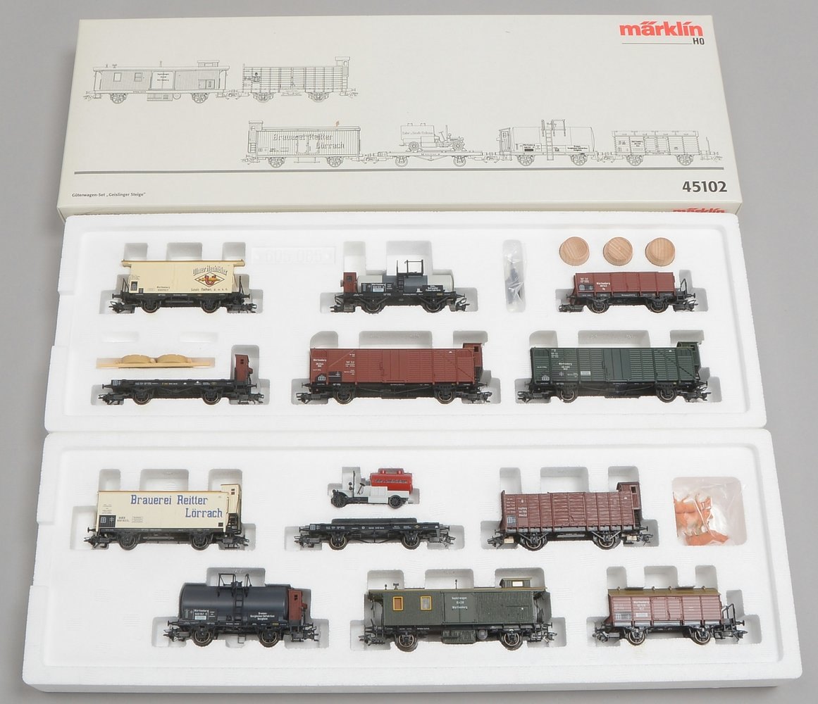 Modelleisenbahn-Sammlerzub., Märklin, 'Spur H0': Sets '45101'/'45102', neuw. - in OVP