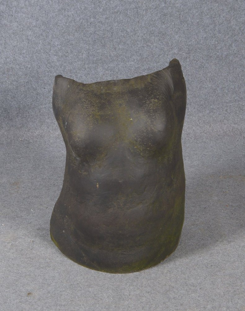 Gr. Künstlerkeramik (wohl Ulrike Büchler), 'Weiblicher Torso' - schwere Ausf.!; Höhe 66 cm
