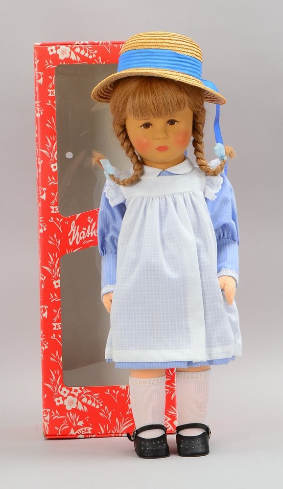 Sammlerpuppe, Käthe Kruse, 'Anke', Kunststoff-Kopf und Stoffkörper; Höhe 47 cm