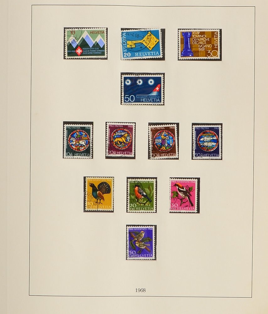 Briefmarken, 'Schweiz', 1968 - 1991: Ausgaben zu 98% kompl. - gest., im Lindner-T-Album