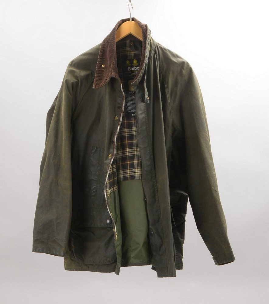 Barbour, Wachsjacke; Größe 'C50'/127 cm - getragener Zust. (mit Gebrauchsspuren)