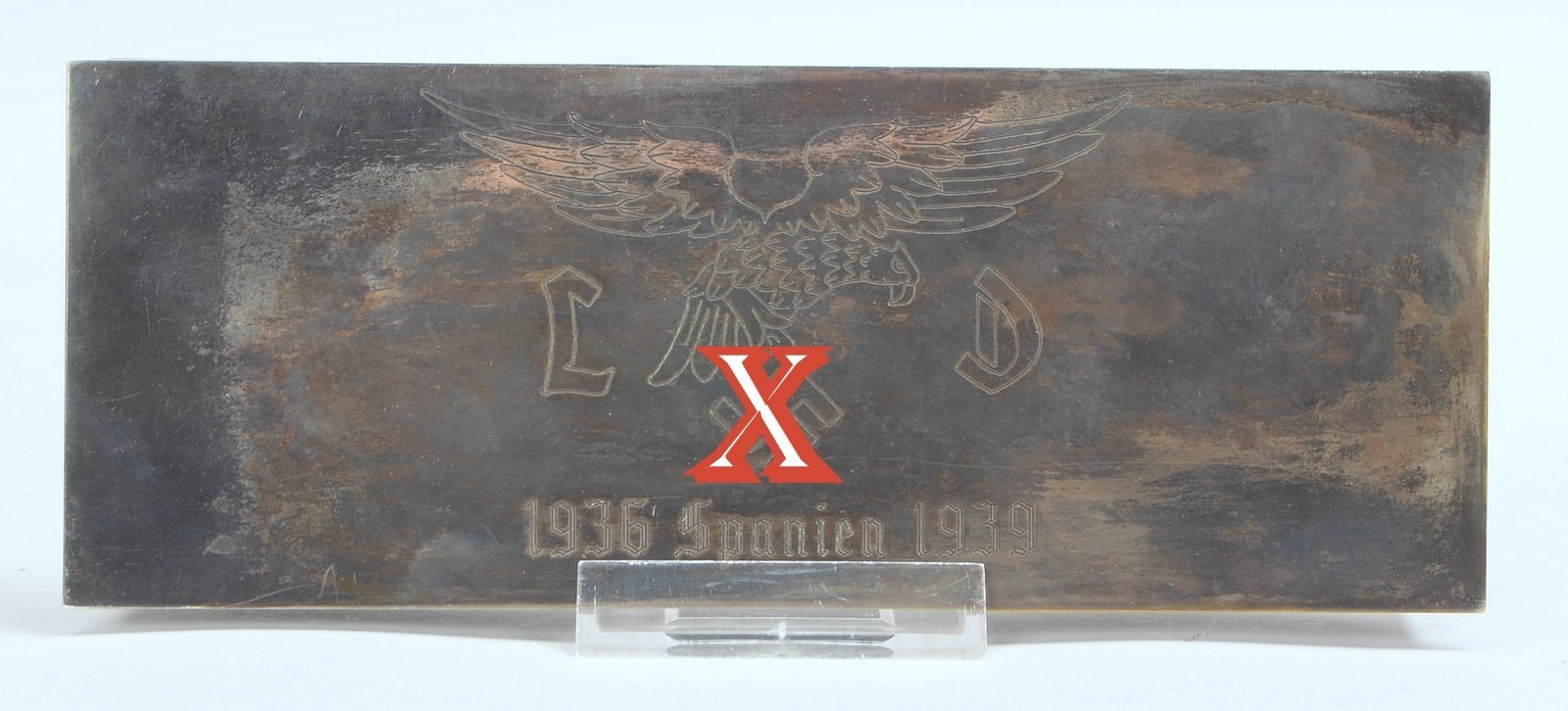 Schatulle, 'Luftwaffe', im Deckel '1936 Spanien 1939'/Emblem mit Buchstaben 'LD'