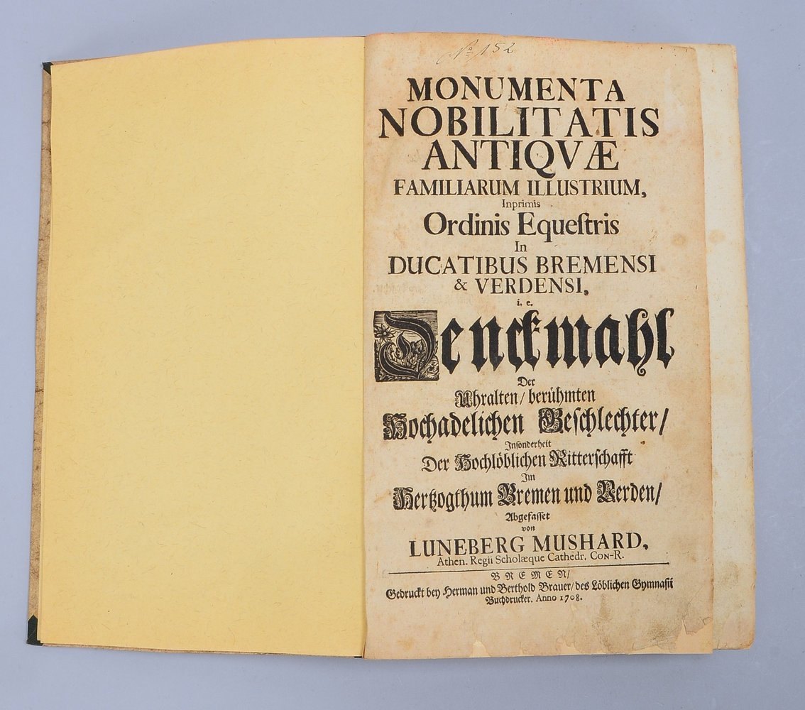 Mushard, Luneberg, 'Monumenta nobilitatis antiquae familiarum illustr. ...' (1708)