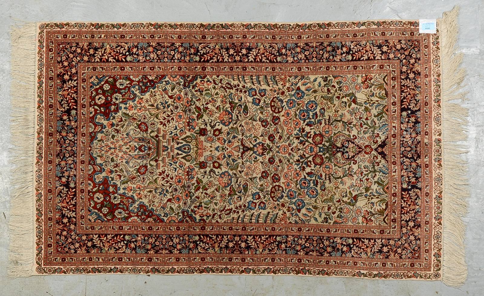 Hereke, Seide auf Seide, sehr feine Kn., ca. 1 Mio. Kn./qm, gleichm. Flor - guter Zust.