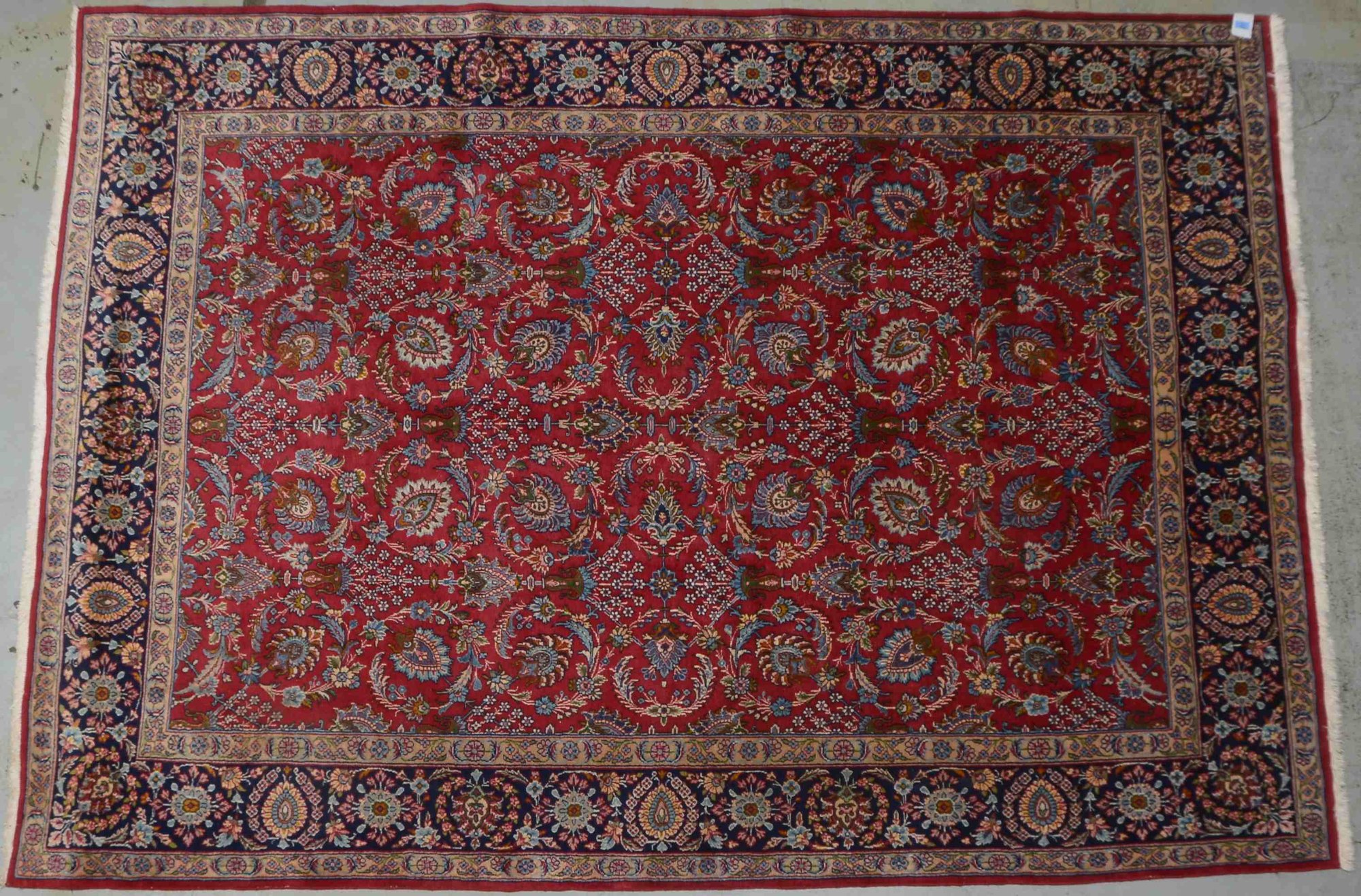 Orientteppich, mittelfeine Knüpfung, floral durchgemustert, legefertig