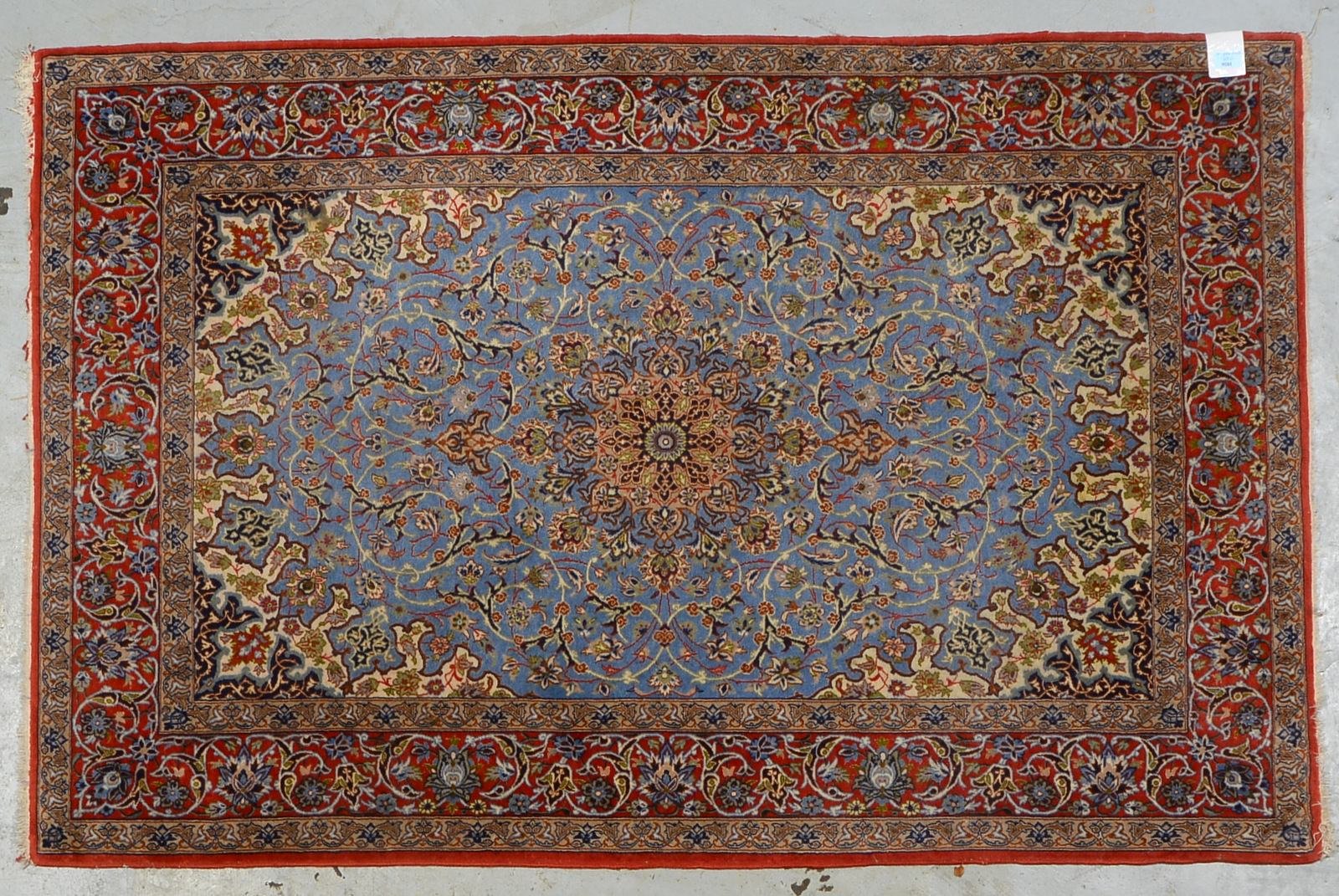Isfahan, Wolle auf Seide, sehr feine Kn., ca. 800.000 Knoten/qm, gleichm. Flor - guter Zust.