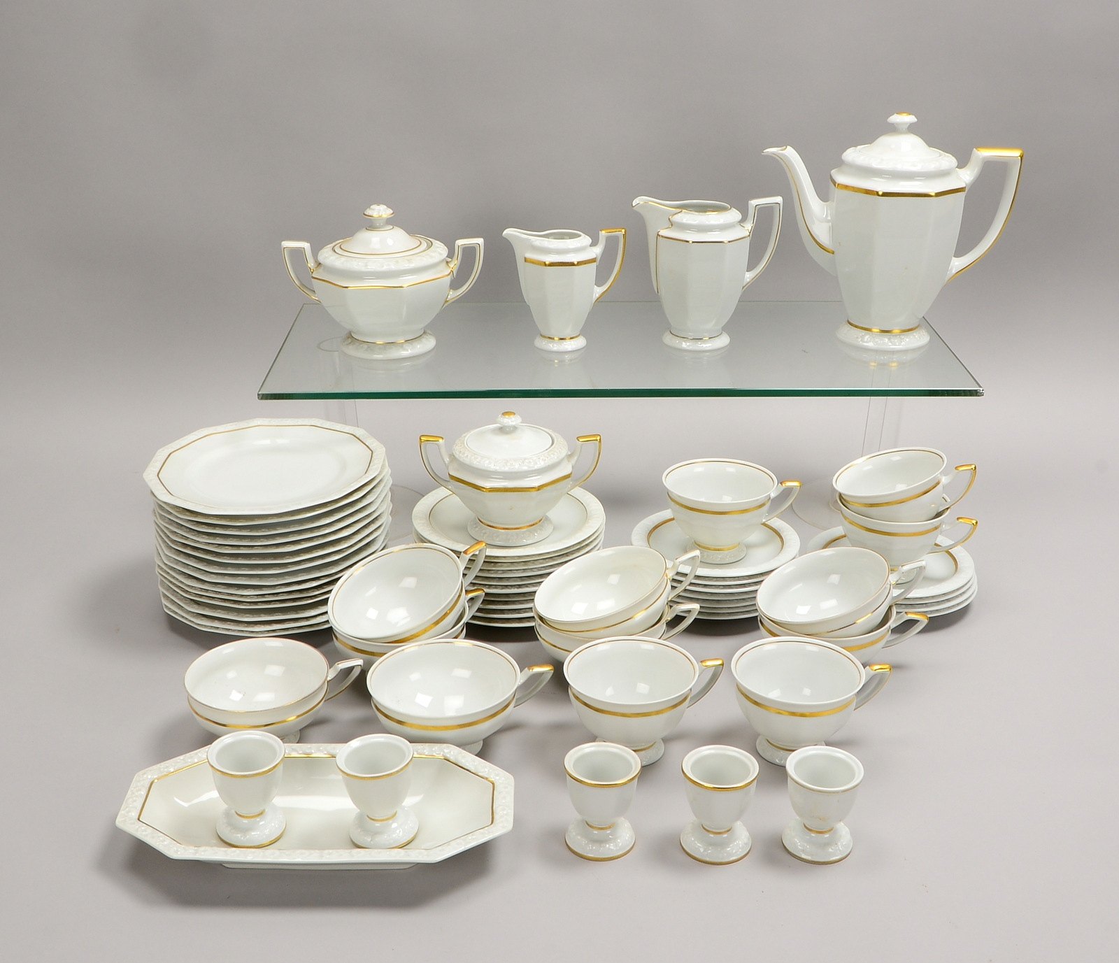 Rosenthal, umfangreiches Porz.-Kaffee-/Teeservice, Form 'Maria Weiß', div. Teile