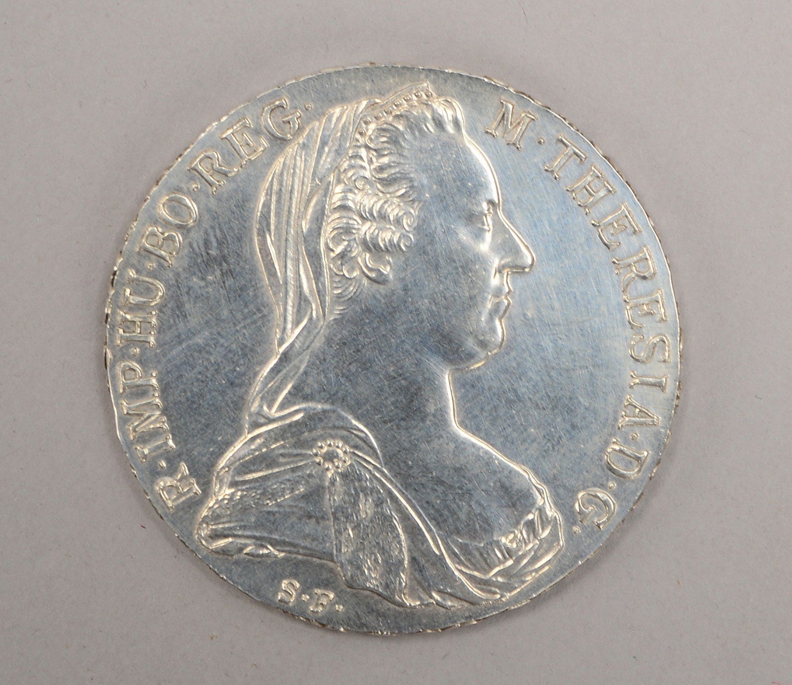 Silbermünze (Österreich), 'Maria Theresien-Taler, 1780'; Ø 40 mm, Gew. ca. 28,15 g