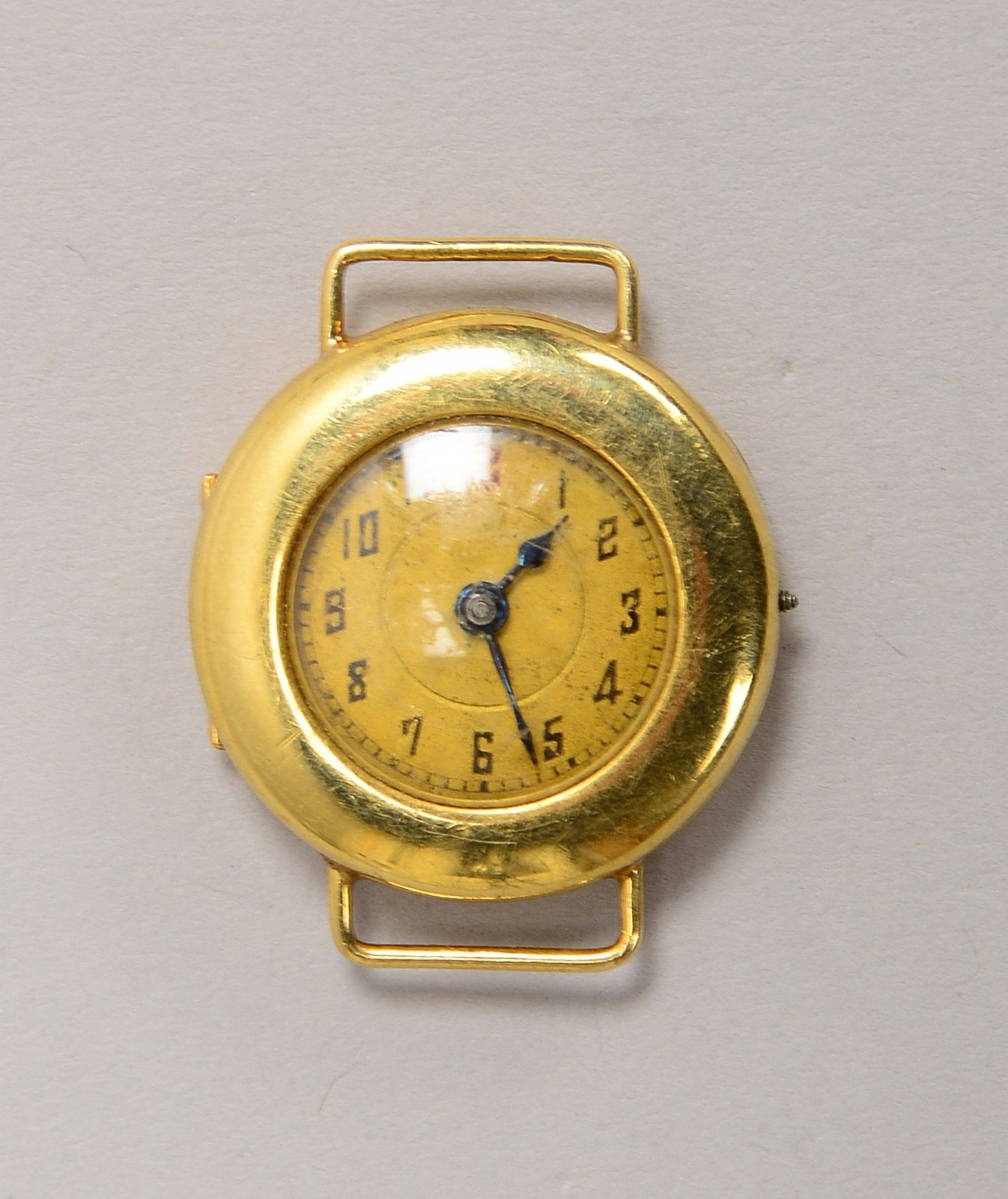 DAU-Gehäuse, 585 GG (gest.), mit Uhrwerk - Fkt. nicht gepr.; Ø 23 cm, Gew. 9,70 g