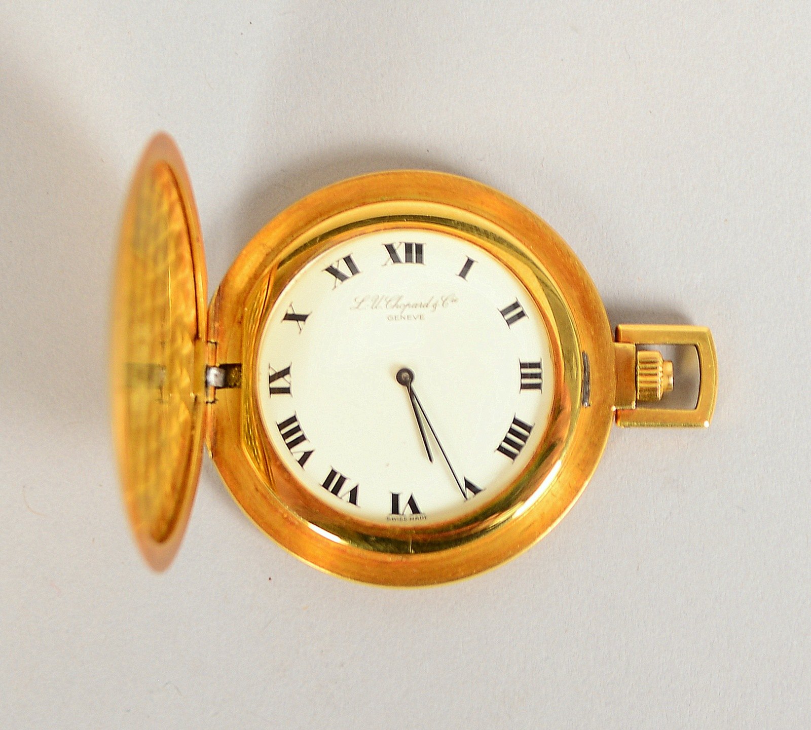 Chopard (um 1980), Frackuhr, 750 GG-Geh., Handaufz. - läuft nicht an; Ø 4 cm, Gew. 43,50 g